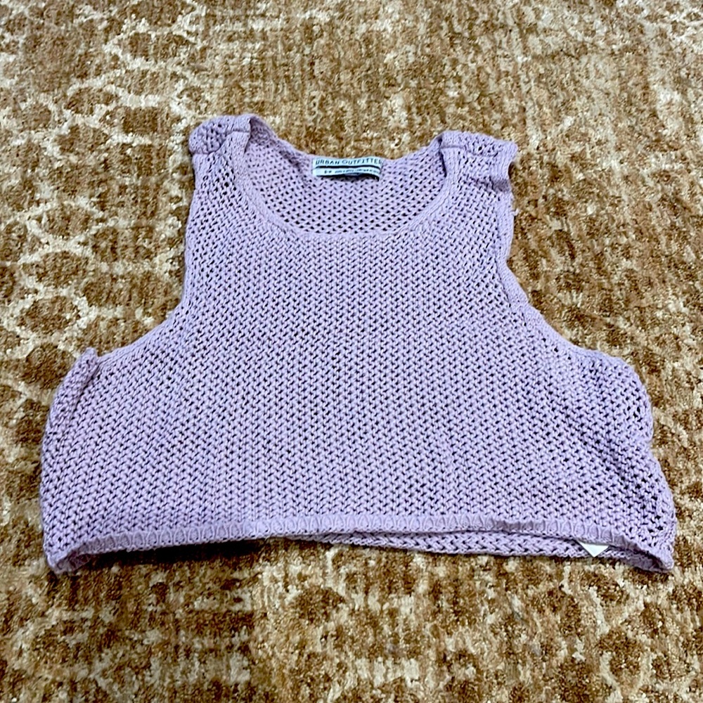 Urban Outfitters Purple Knit Cropped Tank